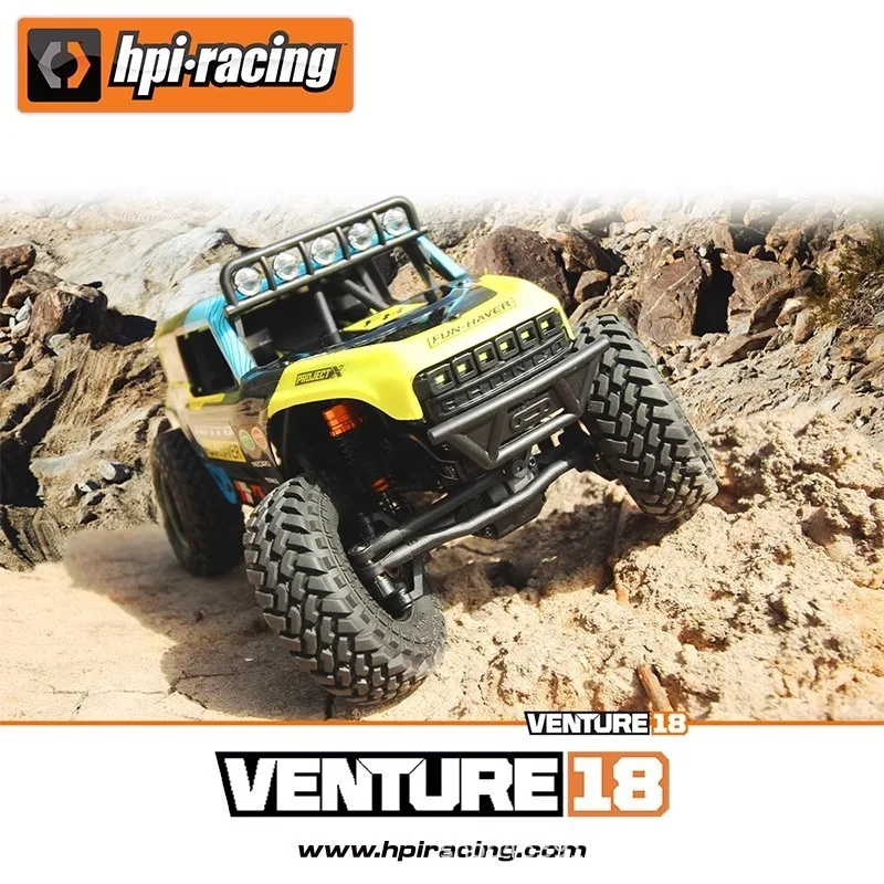 Hpi 1/18 Venture 18 U4 RC coche sin escobillas con control remoto tracción en las cuatro ruedas casco duro vehículo de escalada modelo juguete de simulación