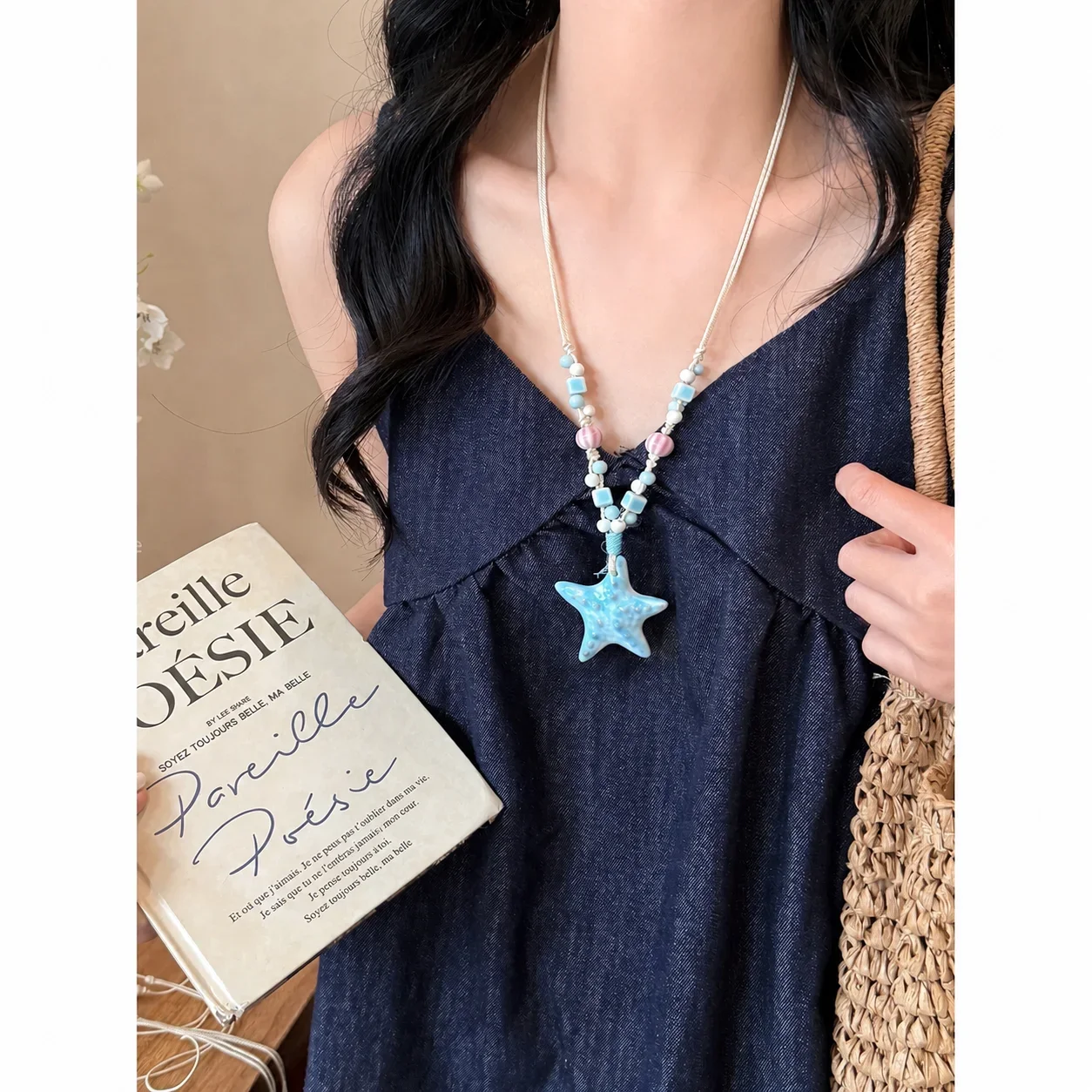 Adjustable Necklace Original Womens Clavicle Chain Handmade Beaded Necklace Fresh Dried Fruit Necklace For Summer Picnic Women