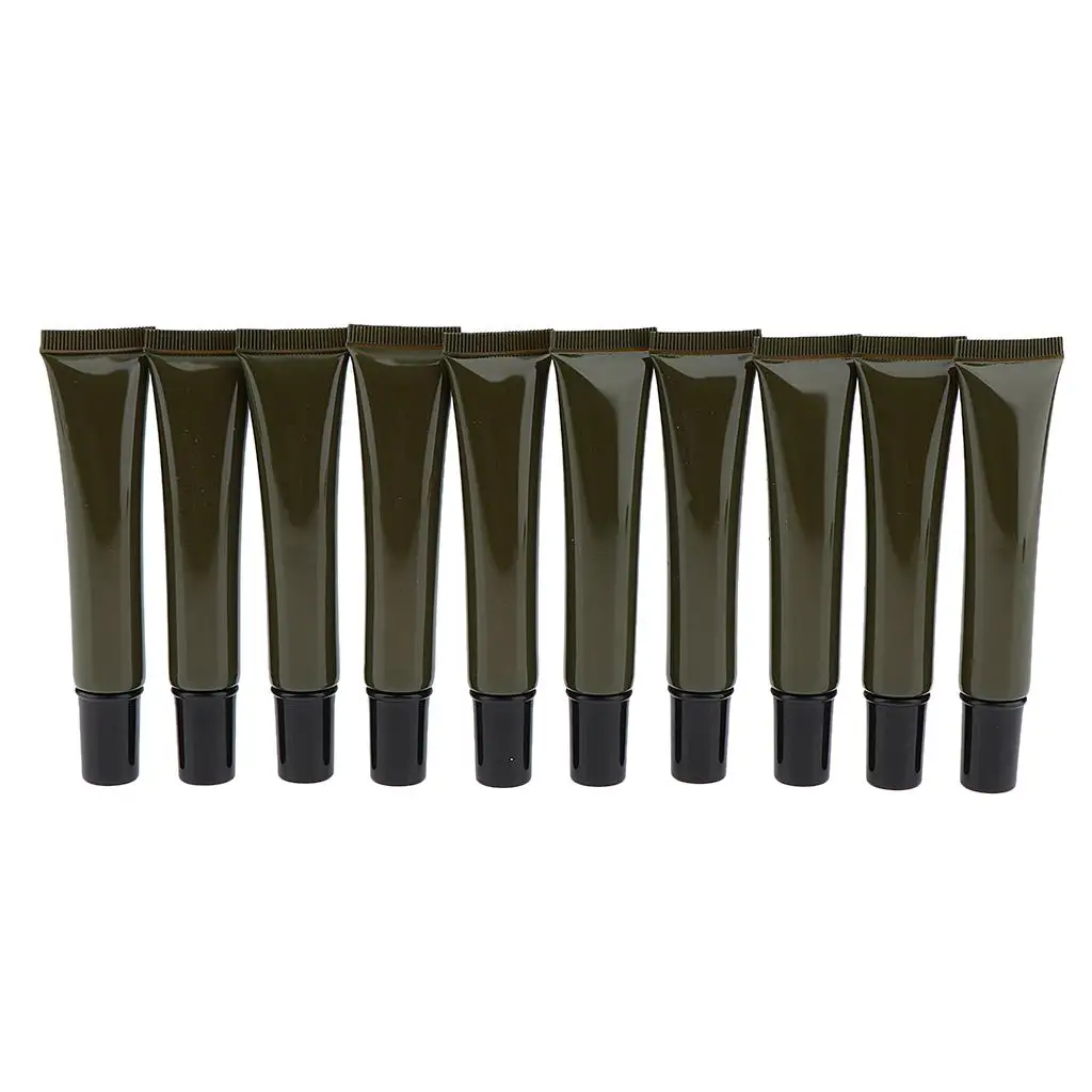 20ml 아이 젤 로션 튜브 빈 리필 가능 플라스틱 립글로스 밤 병 10x