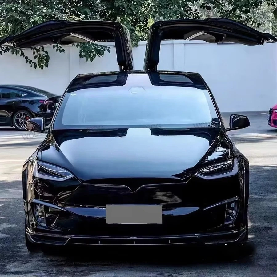 High Quality Bodykit for-Tesla Model X 2024+ Dry Carbon Fiber Front Lip Side Skirt Wheel Arch Rear Diffuser Spoiler Body Kit