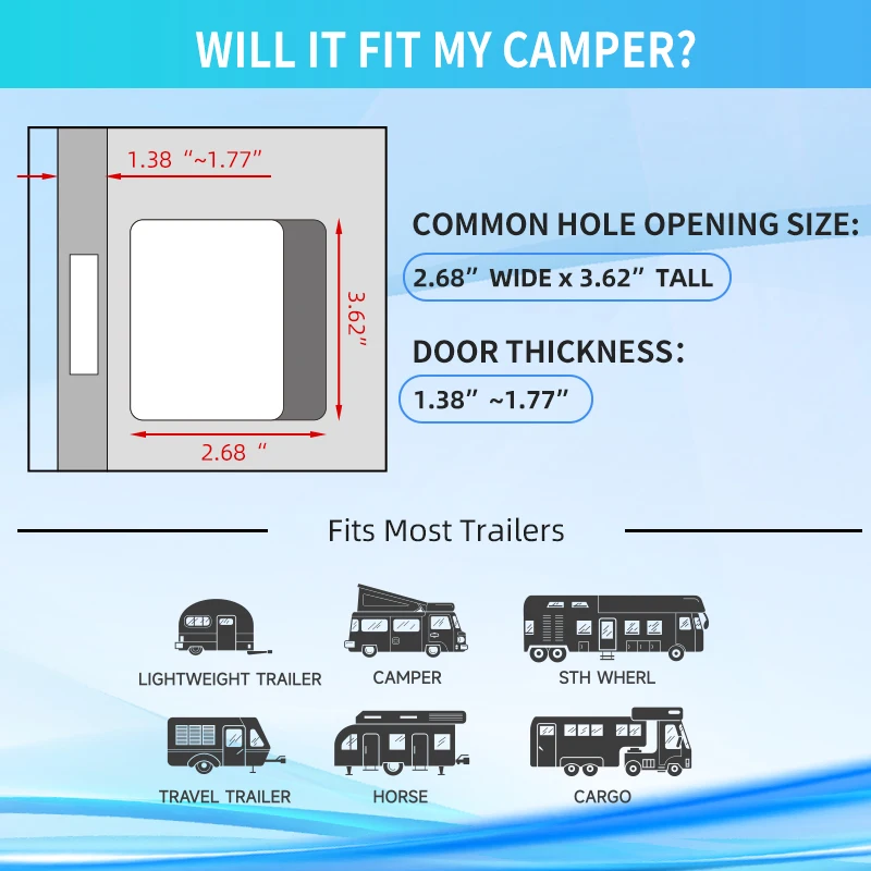 Heavy Duty Zinc Alloy RV Keyless Entry Door Lock With Deadbolt Keypad And Fob Door Handle For Caravan Travel Trailer Boat