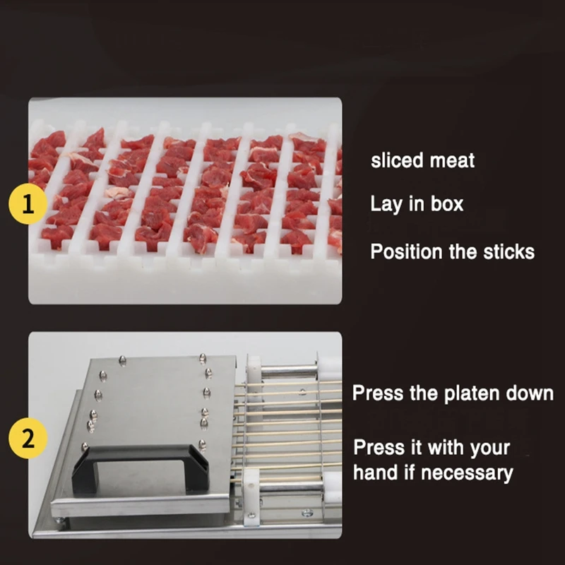 ITOP-máquina semiautomática para cortar carne, herramientas para brochetas de barbacoa, máquina de enhebrado, accesorios de cocina para barbacoa