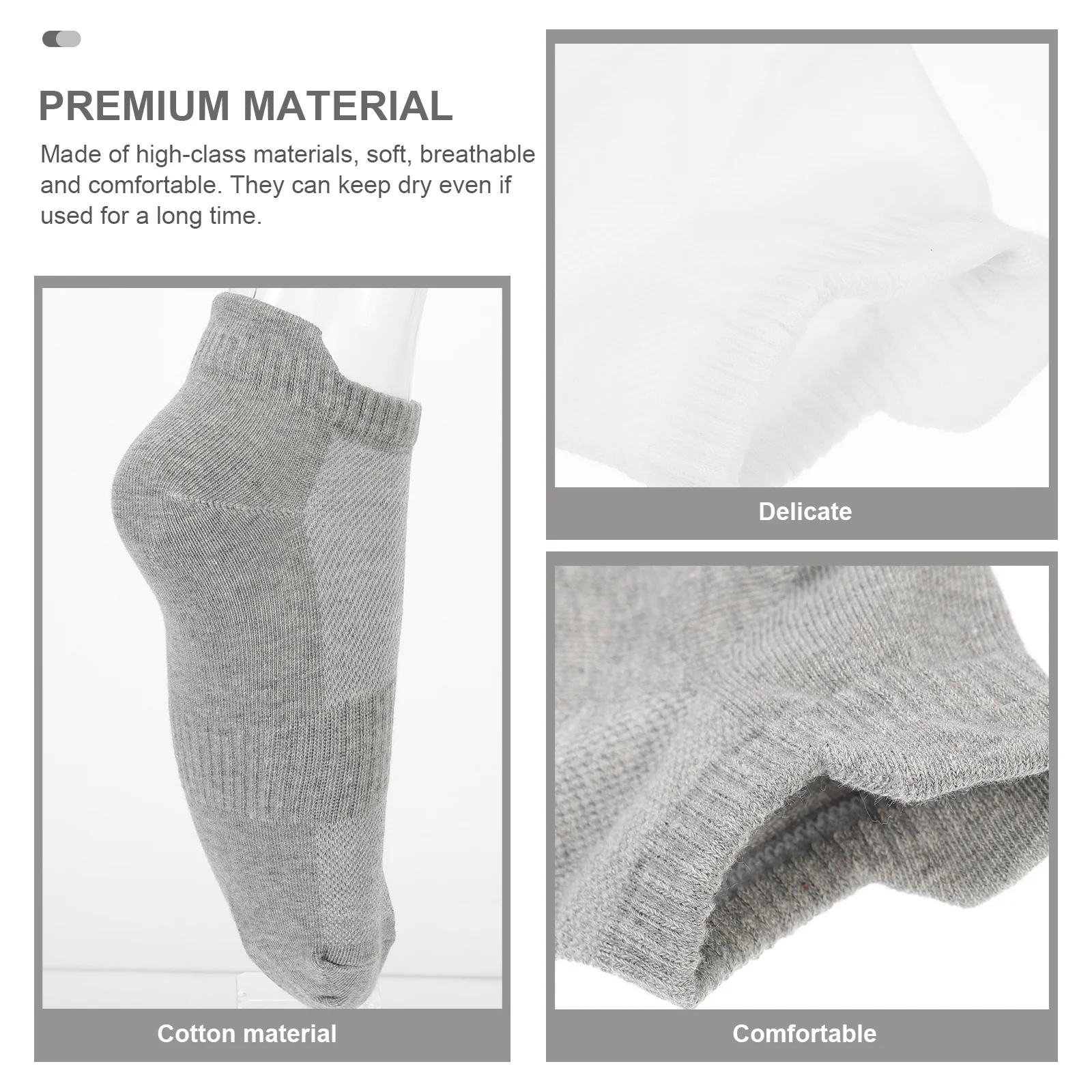 4Pairs Combed Cotton Running Socks Breathable Low-Cut Liners Sports Ankle Socks Unisex All Season Comfortable Cotton Ankle Sock