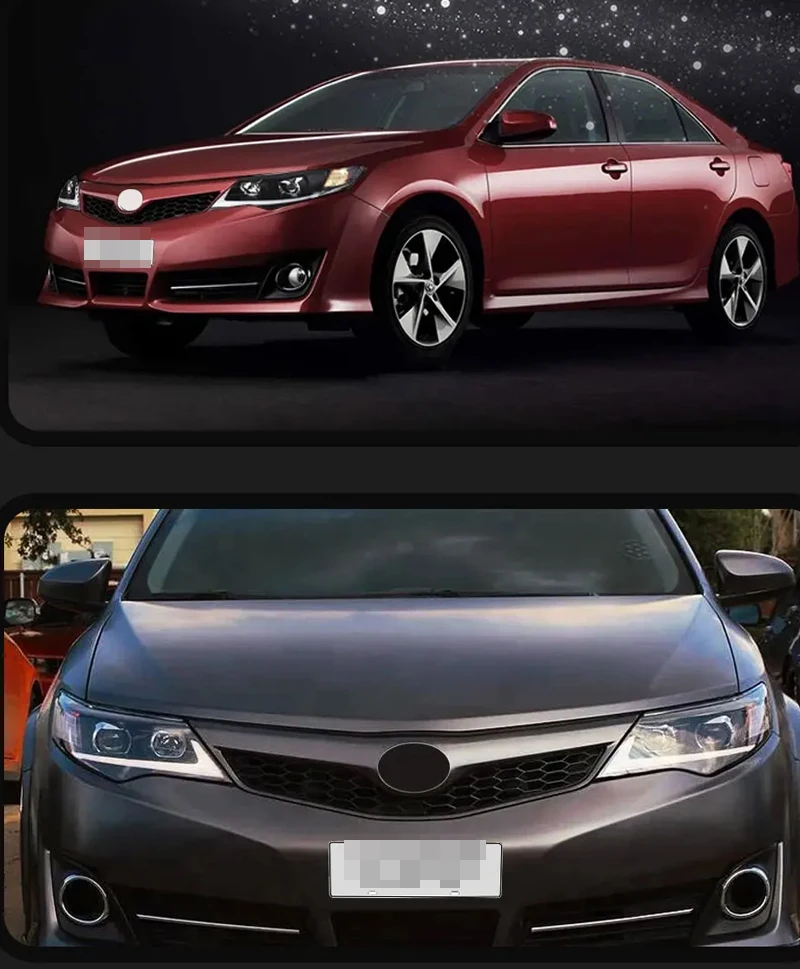 

2 PCS Car Lamps For Toyota Camry 2009- 2013 2014 Front Light DRL Head Lamp Upgrade Dynamic LED Headlight Lens Auto Accessories