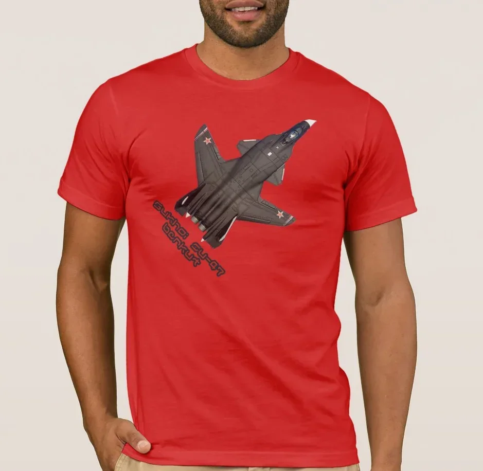 Sukhoi SU-47 Berkut Experimental Fighter T-Shirt O-Neck Short Sleeve Summer Casual Mens