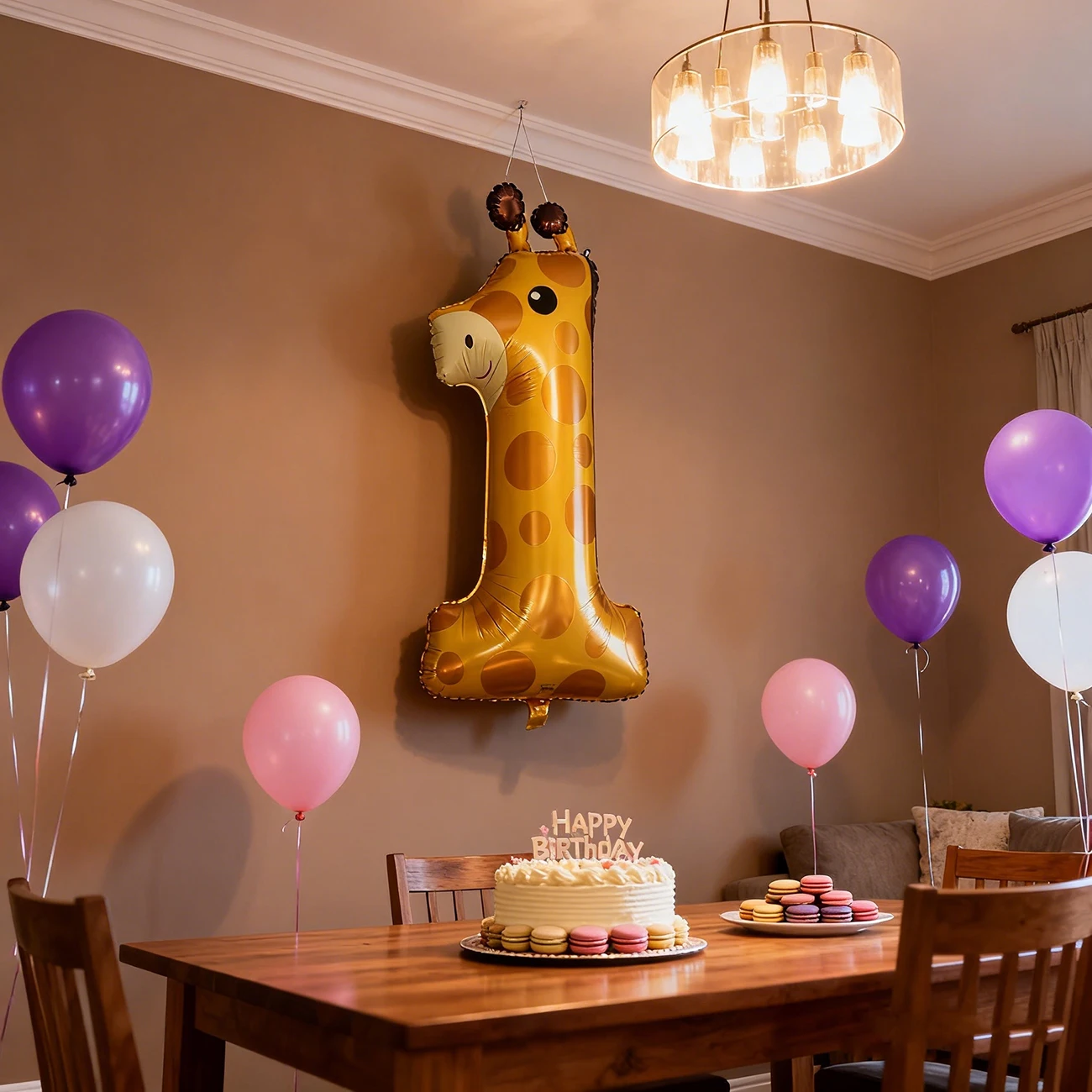 Wild One Giraffe Number 1 Foil Balloon 1st Birthday Parties Baby Show Jungle Adventure Decorations Baby Gift Giving Event view 2
