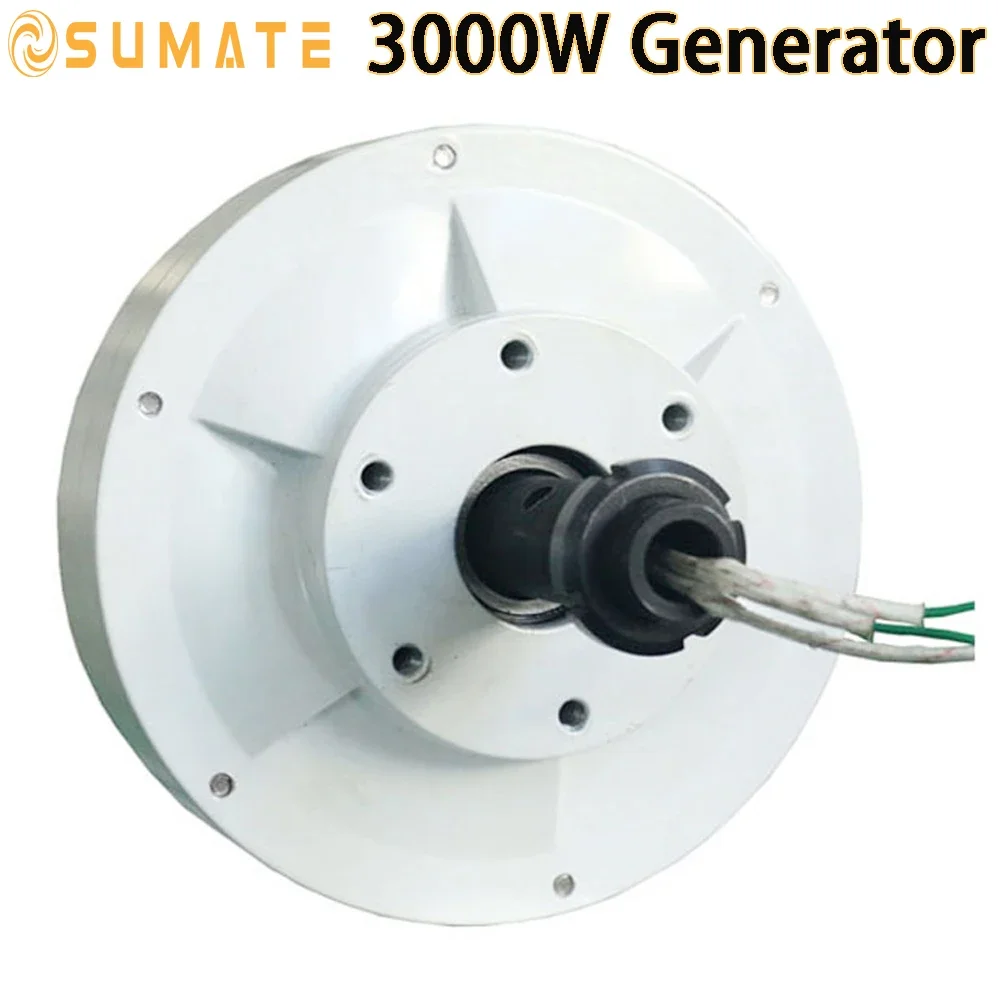 Imagem -03 - Gerador de Baixo Rpm para Turbina Eólica Vertical Moinho de Vento 3000w 12v 24v 48v Maglev Permanente Alternador sem Escova 3kw