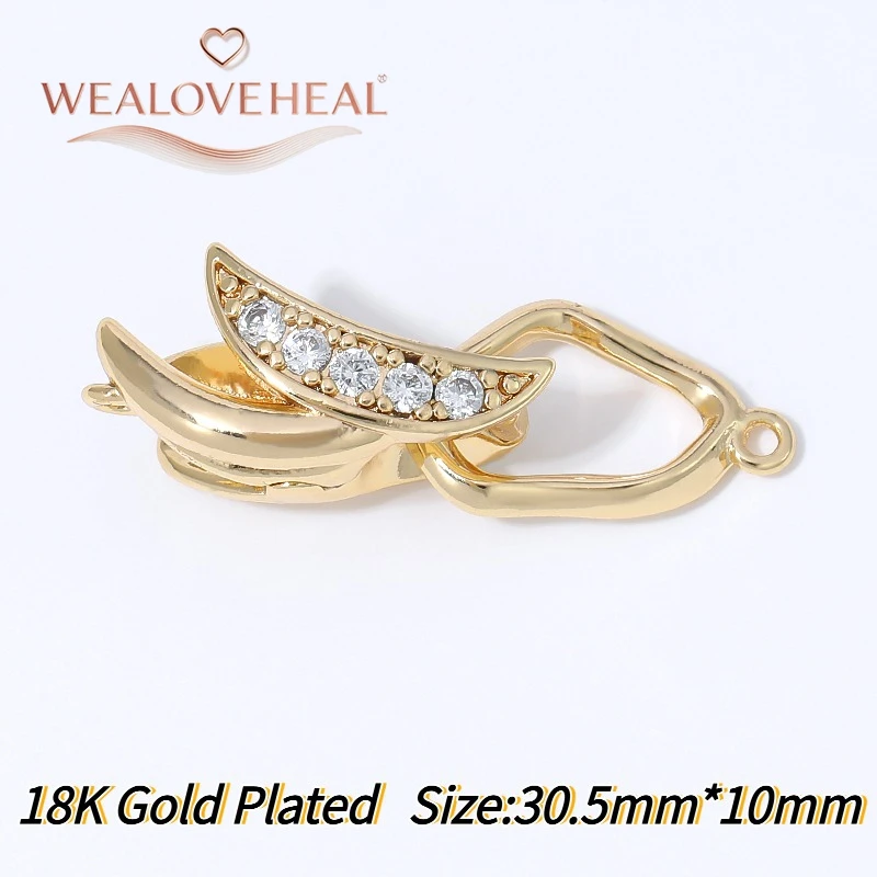 armband verschluss, 1/2 Stück 18K vergoldeter Messing-Bienenverschluss, mit Honigbienen-Motiv auf Muschel, Druckknopfverschluss mit Kleeblatt-Endstück für DIY-Perlenschmuckzubehör – Detail 28