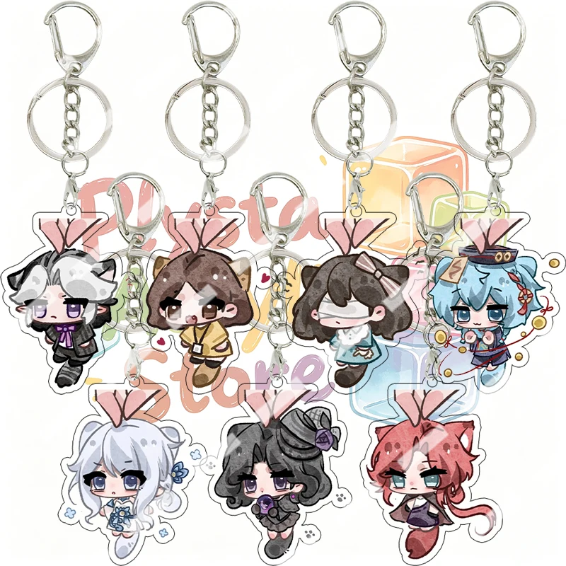 Anime Cartoon Supernatural Task Force Acrylic Keychain Ling  Xiaoman Lily Peripheral Cute Backpack Pendant Decor Accessory Gifts
