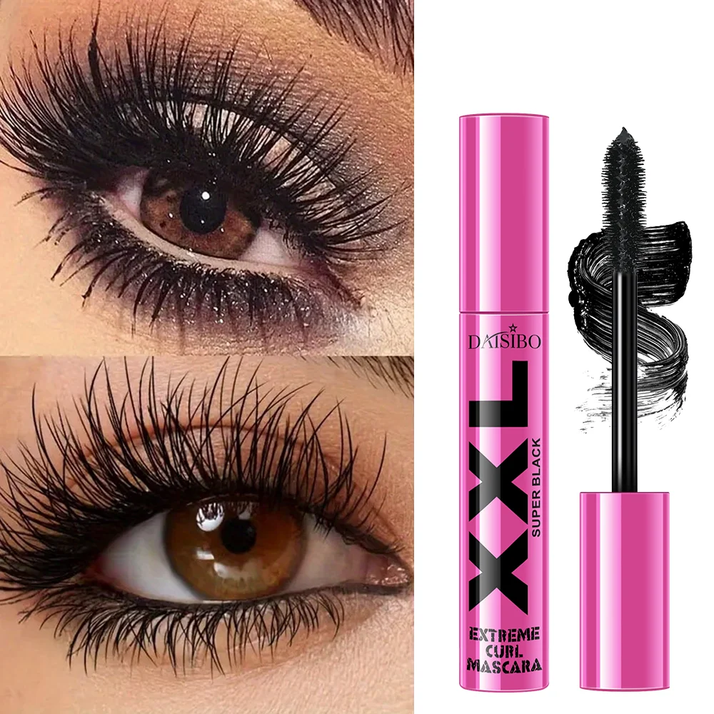 Máscara de pestañas rizada y espesa, resistente al agua, anti-manchas, efecto de maquillaje natural ligero y duradero
