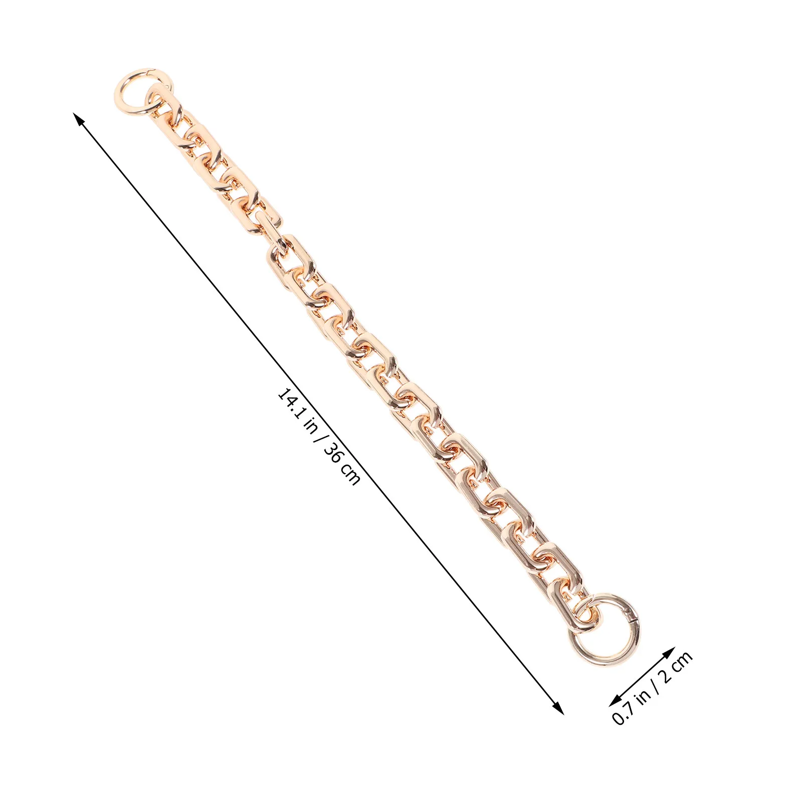 1Pcs Light Gold Short Metal Handbag Chain Purse Strap Sturdy One Shoulder Bag Accessory Replacement Chain for Decoration and