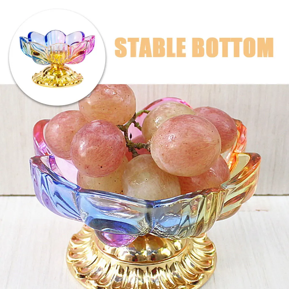 

2 Pcs Fruit Bowl Centerpiece Buddha Plate Candy Office Tray Offering