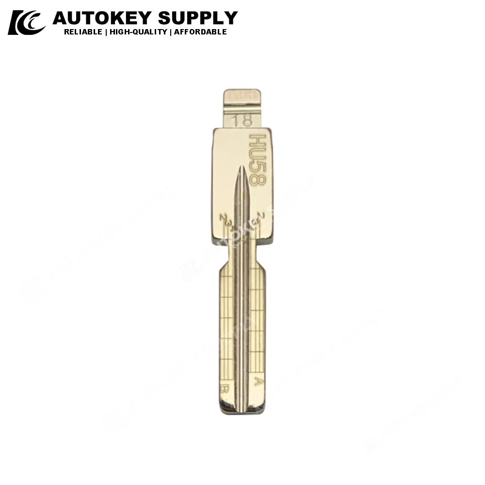 AutokeySupply For Key Blade (HU58)  With scale  AKKZBL112