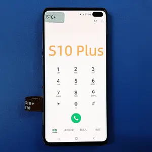 Bilashmart Suitable Samsung S10 Plus LCD SM G9750 G975F 6.4 inch dynamic AMOLED display defective LCD touch screen repair parts