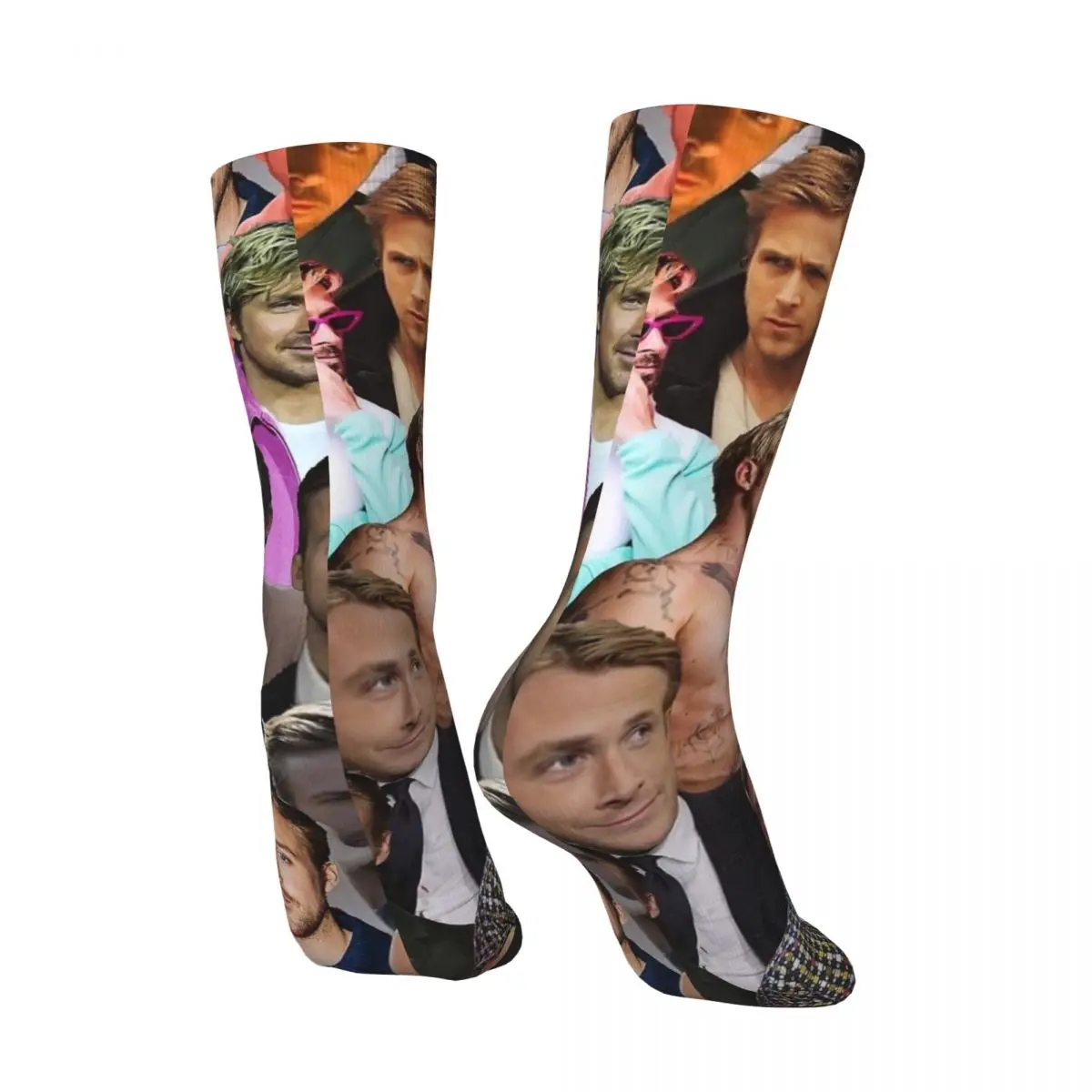 Men's Socks Ryan Gosling Photo Stockings Winter Vintage High Quality Socks Design Outdoor Sports Anti Skid Socks