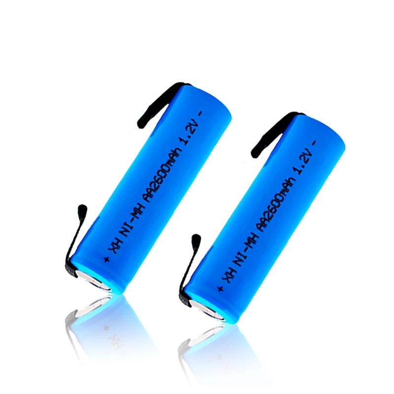 

AA 1.2V 2600mah Rechargeable Battery NiMH Battery with Solder Pins for DIY Electric Razor Toothbrush Toys