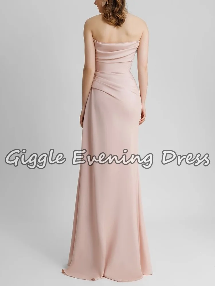 Giggle Rosa trägerlose Abendkleider, plissiertes Kristall-Meerjungfrau-Abschlussballkleid, elegantes Partykleid für formelle Anlässe für Damen, individuell gestaltet
