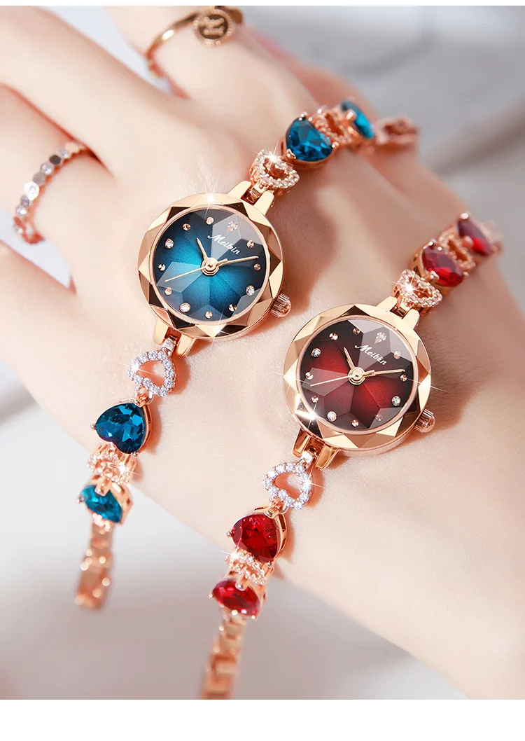 

New Fashion Women's Quartz Watch Trendy Jewelry Diamond Watch Waterproof Gemstone Bracelet Watch Women's Jewelry Bracelet Watch