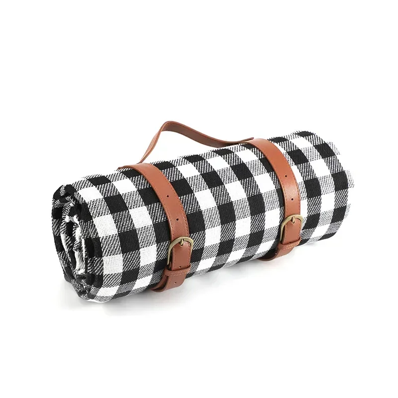 NEW Outdoor Picnic Blankets Mats Camping Foldable Pad Blankets with Leather Handle Waterproof Beach Camping Accessories