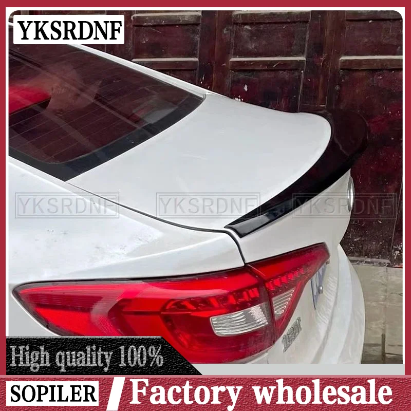 

Черный спойлер для Hyundai Sonata 9 2018 2019, высококачественный спойлер из АБС-пластика, спойлер грунтового цвета для заднего багажника автомобиля