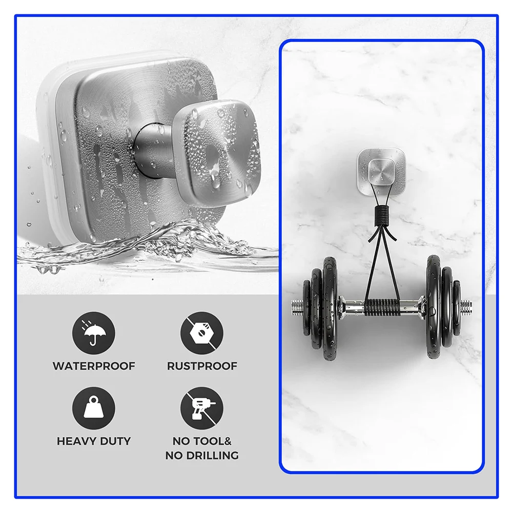 

2pcs High-end Design Suction Cup Hooks Shower Towel Hanger Bathrooms 304 Stainless Steel Hooks Home Storage Holder 4color Option