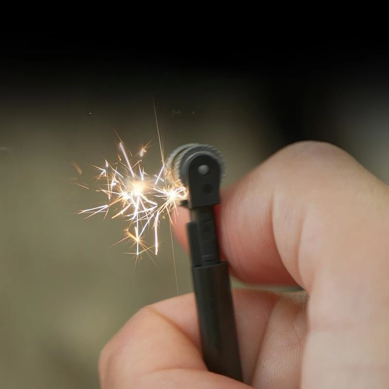 

3K Carbon Fiber Handle Outdoor Emergency Survival Camping Roller Flint High Purity Portable Lightweight Fire Stick Equipment