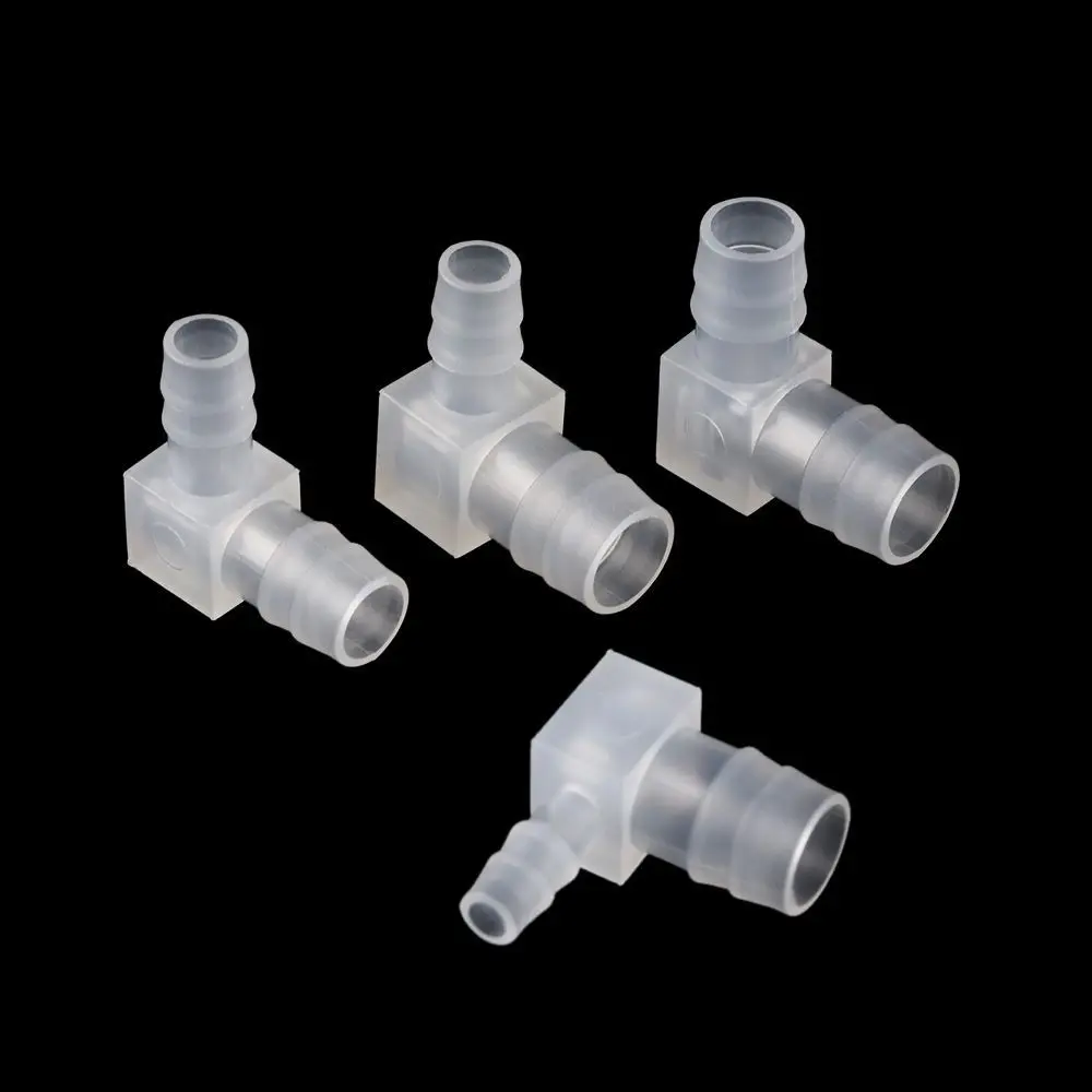 10Pcs Durable PP Plastic Elbow Connectors 4-20mm Transparent Aquarium Tank Fittings 90 Degree Pagoda Hose Joint Air Pump Aerator
