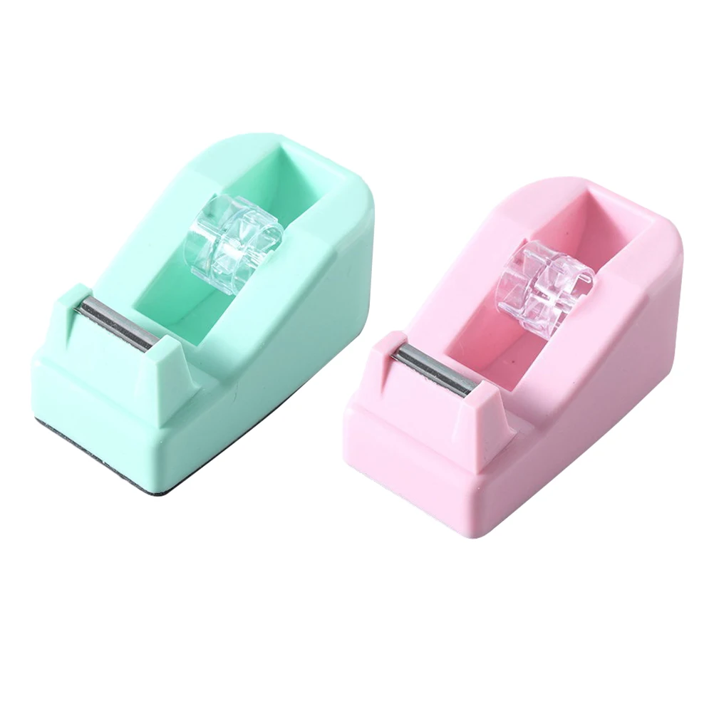 2 Pcs Abs Cutting Tool Tape Dispenser Office School Family Activities Scrapbooks Art Projects Portable Desk Use