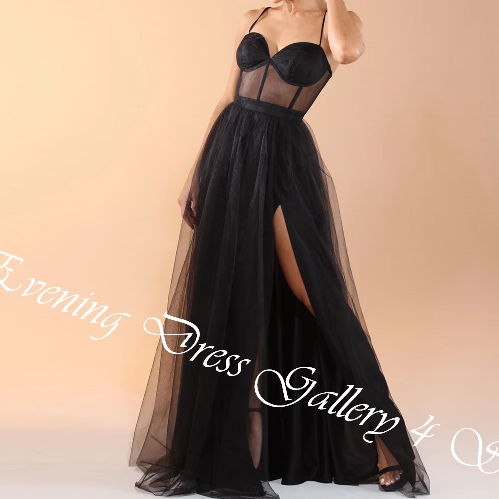 تخصيص مثير ثنيات حمالة طول الأرض شق جانبي Vestidos De Fiesta a-line الأورجانزا السباغيتي الأشرطة Vestidos Para Mujer