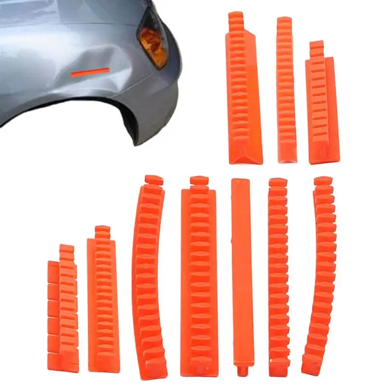 Car Dent Pulling Tabs 10X Car Body Dent Tabs Tool Right Angle And Long Dent Repair Pull Tabs For Minivans Sedans SUVs Auto