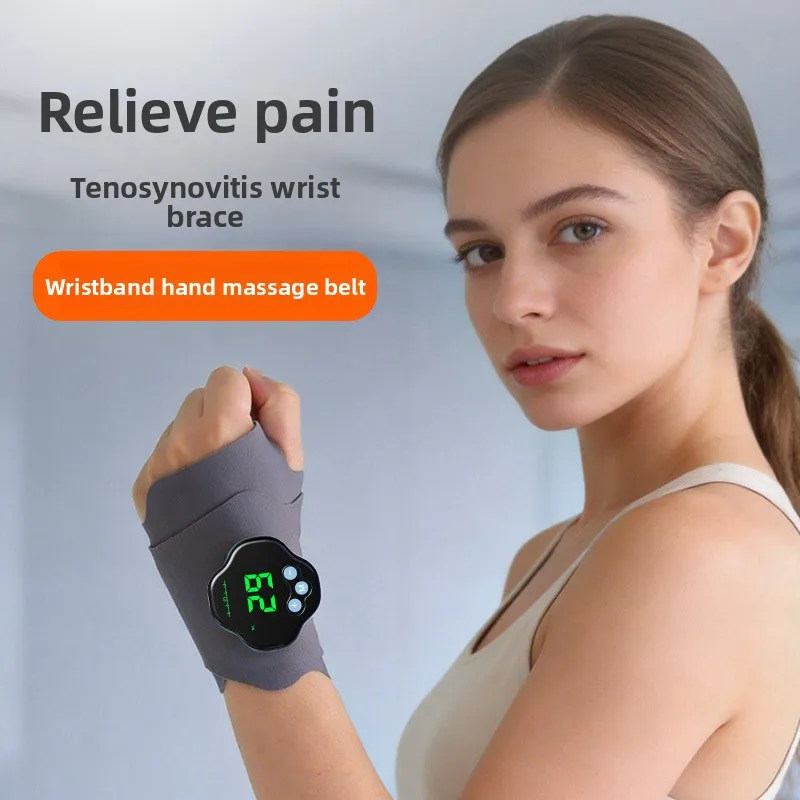 Smart Wrist Massager, Adjustable Electric Hand Massager for Carpal Tunnel, Microcurrent Full Wrist Relief