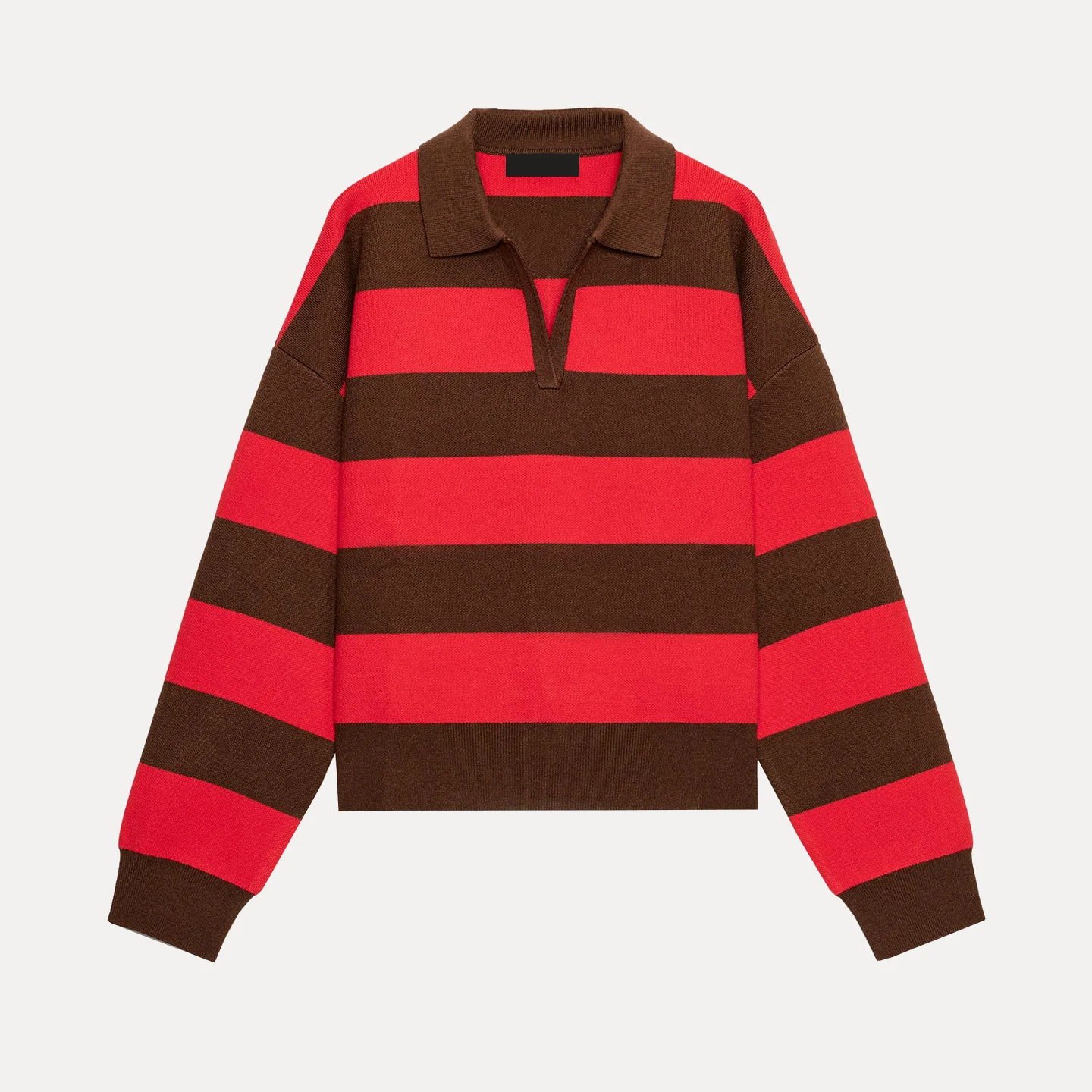 

Z 2025 New Faionable Casual Striped Ne Knitted Sweater Women's Regular Sve Long Length Casual Sle Knitwear