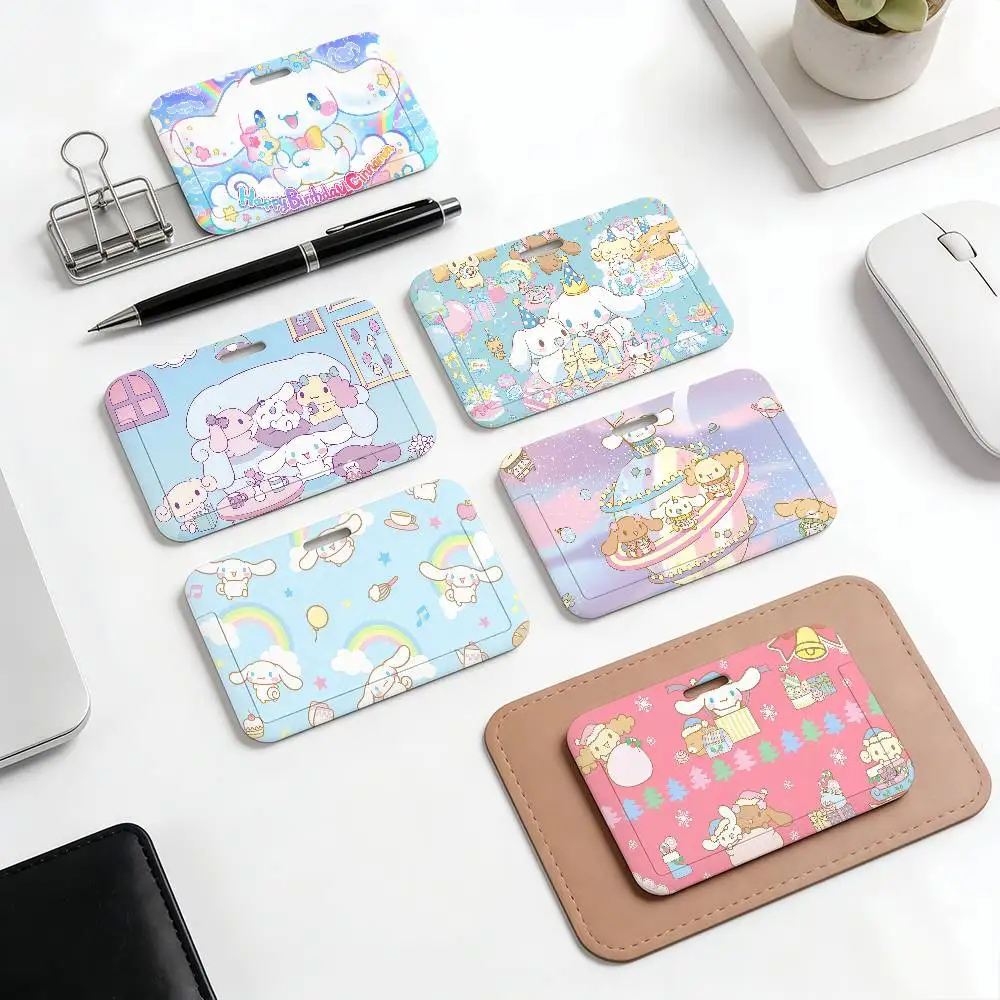 

Защитный чехол для карт с забавным мультяшным дизайном SRO Cinnamoroll: для школьных, проездных, ID-карт и карт питания. Легко вставляется, отличный подарок.