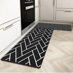 VIKAMA 1 PC Kitchen floor mat, simple rectangular carpet mat, long diatomaceous earth anti slip mat, absorbent Washable