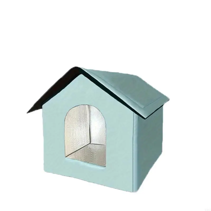 Weatherproof Outdoor Ferals Cats House Insulated Cats Shelter Raised Base Winter Outside Pet Hideouts for Stray Kitten X3UC - view 5