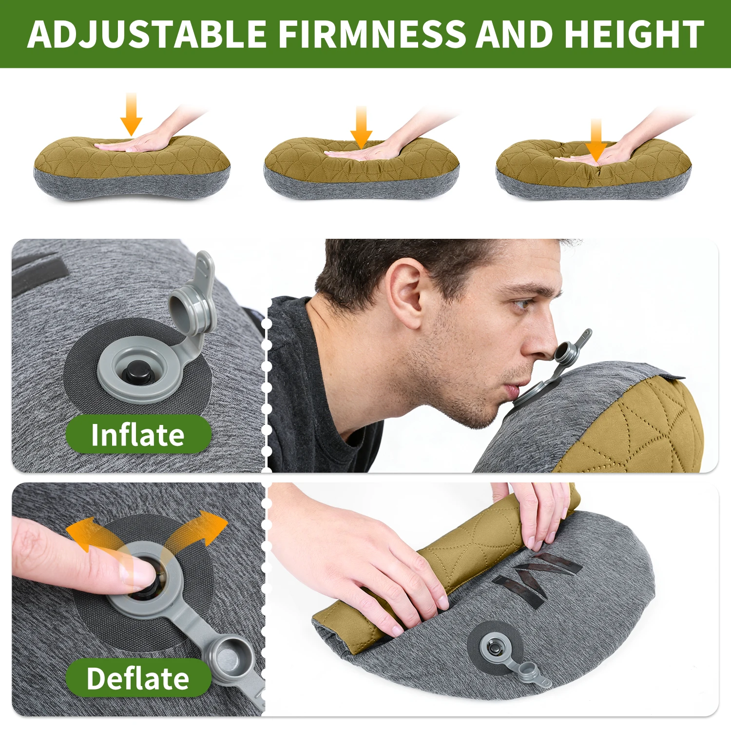 MAPLEAF หมอนเป่าลมสำหรับตั้งแค - Travel Pillow Inflatable บทวิจารณ์และราคา