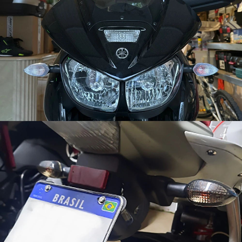 1 زوج دراجة نارية بدوره إشارة مؤشر ضوئي مصباح لياماها YZF R1 R6 R125 R25 R3 FZ-6N XJ6 MT07 MT09 YBR125 YS250