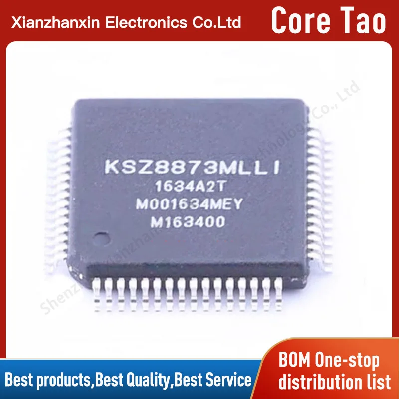 1pcs/lot KSZ8873MLLI KSZ8873MLL KSZ8873 QFP64 Ethernet controller IC brand