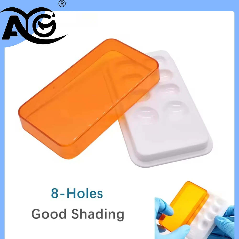 AG 1 PC Dental Resin Shade Light Box Mix Composite Hood Case Protector Veneer Storage Box Denture Teeth Patch Organizer Tool