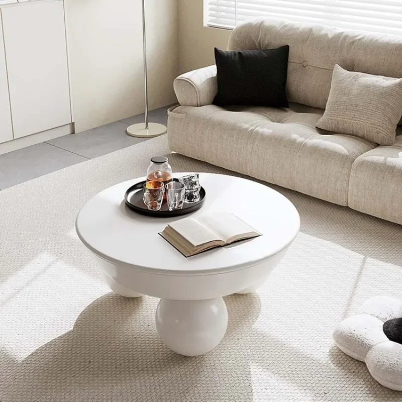 

Round Table Modern Coffee Furniture Luxury Lightweight Living Room Bedside Aesthetic Mini Hospitality Simple Side Home