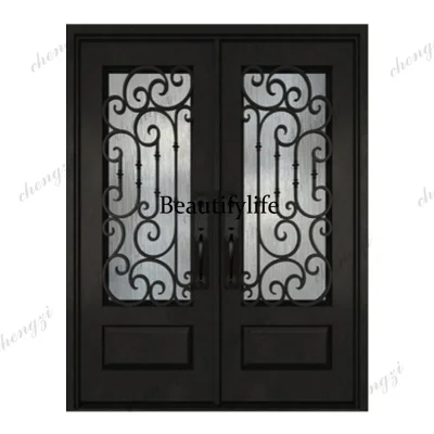 Z138 Customization Factory Supply Iron Doors Prices Main Door Iron Gate Design Wrought Iron Door