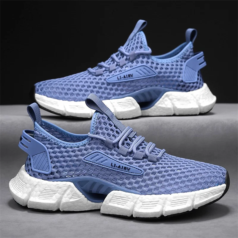 

Men Shoes Summer Mesh Breathable Thin Hollow Shoes Casual Sneakers Running Soft Sole Lightweight Trendy Shoes Tenis Para Hombre