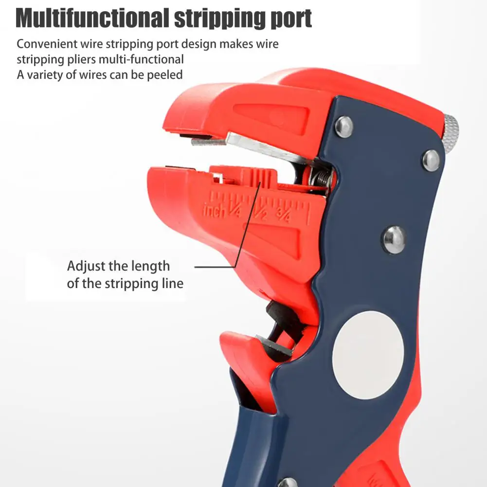 Ergonomic Wire Stripper Self Adjusting Wire Stripper with Depth Stop Non-slip Handle Tool Ergonomic Design Portable for Easy