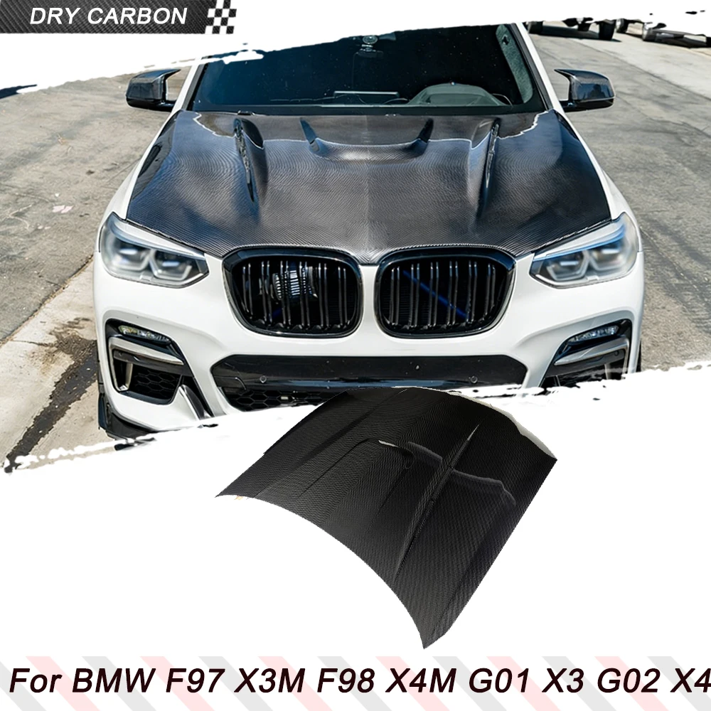 

Dry Carbon Fiber Front Engine Hood Bonnet Cover For BMW F97 X3M F98 X4M G01 X3 G02 X4 2019-2024 Car Front Racing Body Kits