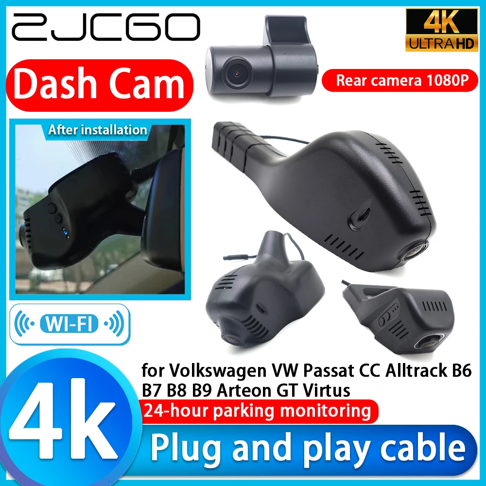 

for Volkswagen VW Passat CC Alltrack B6 B7 B8 B9 Arteon GT Virtus 4K UHD DVR Dash Cam Camera Sony Lens Video Recorder Recording