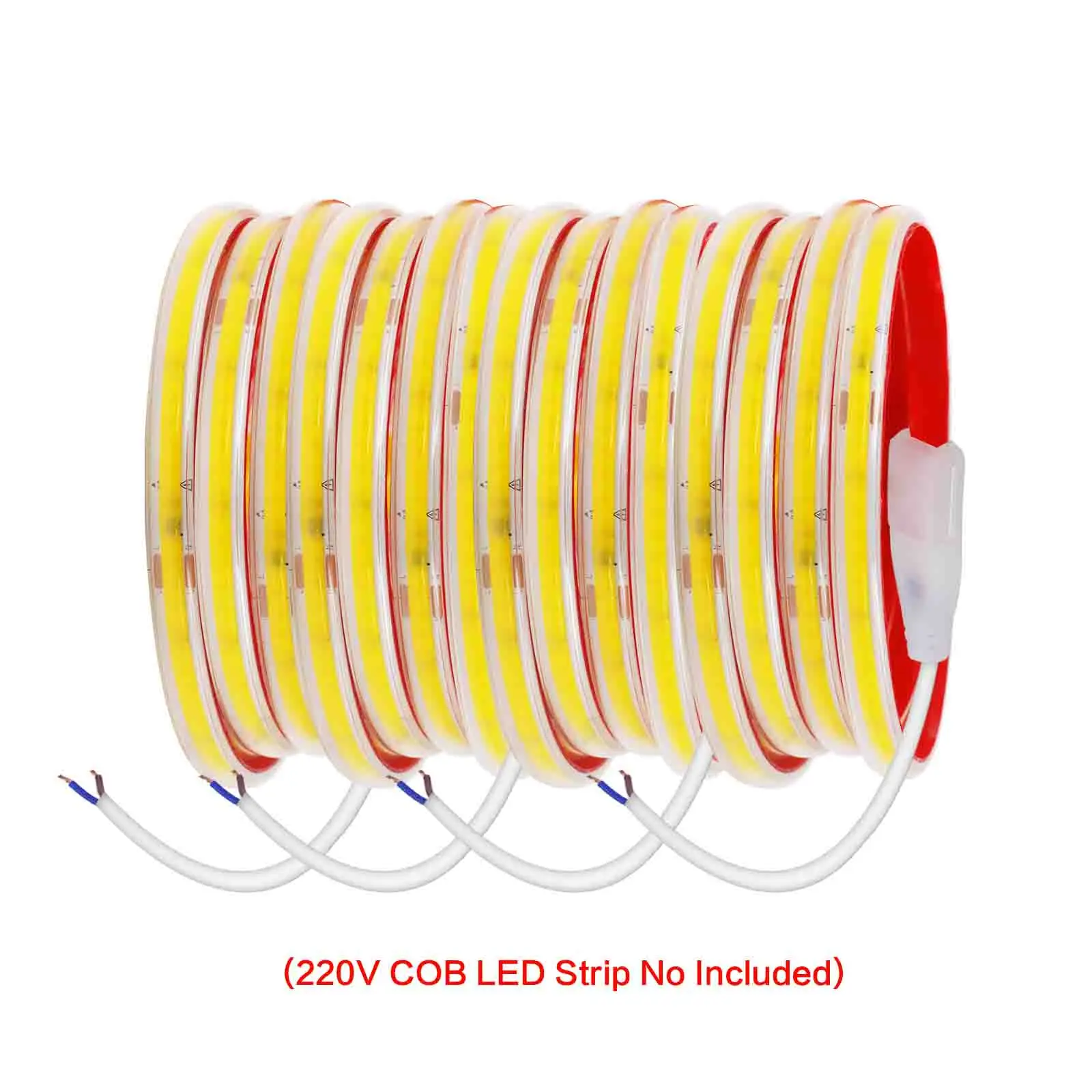 1/10/50/100 قطعة 2Pin سلك موصل ل 10 مللي متر 220 فولت 2835/5050 COB FCOB LED قطاع أضواء لا لحام 2Pin موصل مع سلك 20 سنتيمتر