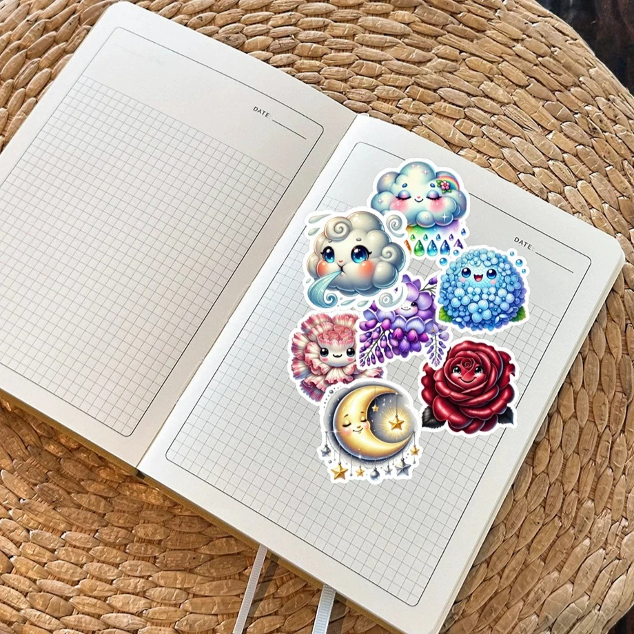 18pcs Sweet Cute weather clouds Kawaii Self-made Fashion Girl Scrapbooking Stickers /Decorative Sticker /DIY Craft Photo Albums