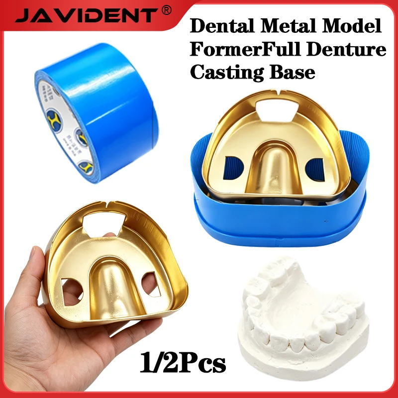 1/3Pcs Dental Injection Alloy Plaster Model Cassette Full Mouth Adsorption Denture Alloy Pallet Dentistry Lab Material Tool Box