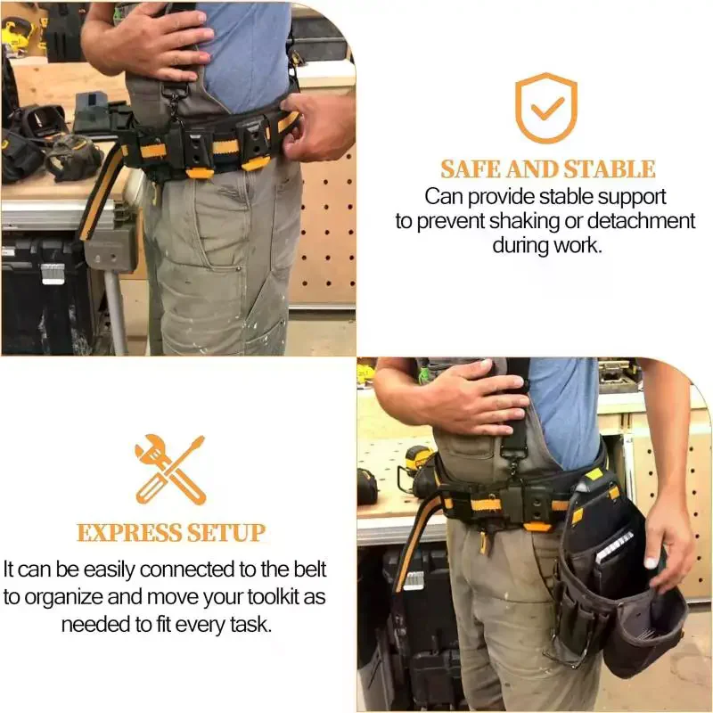 

Belt Clip Tape Measure Rack with Thickened Plastic Fixed Tool Holder Compact Storage For Workshops