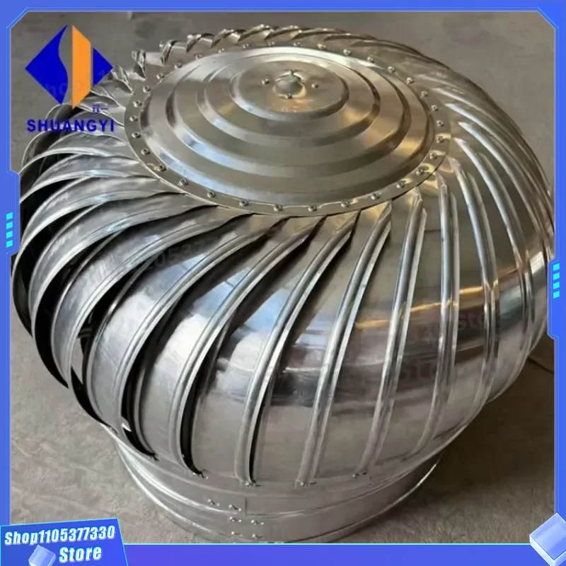 304 Stainless Steel Roof Ventilator 75mm 150mm 200mm Unpowered Wind Driven Turbine Rainproof HVAC Vent for Workshop Roof